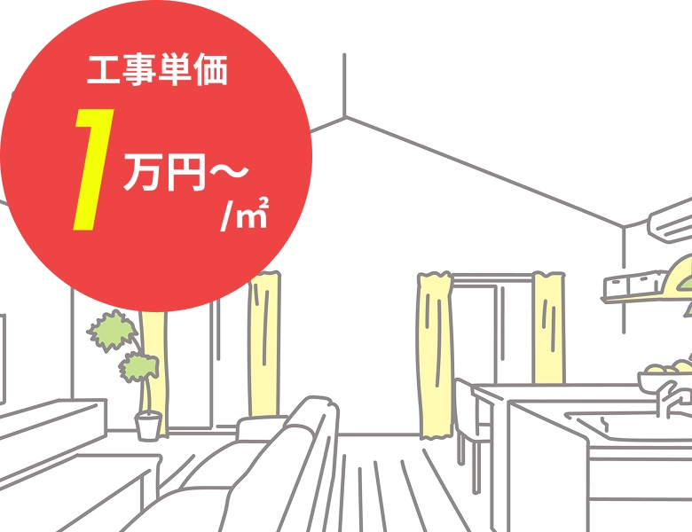 改装費用が一目瞭然！デザイナーズリノベーションで、相場家賃を最大10%アップ。